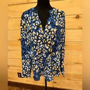 Finn & Grace Floral Flowy Blouse, size XL